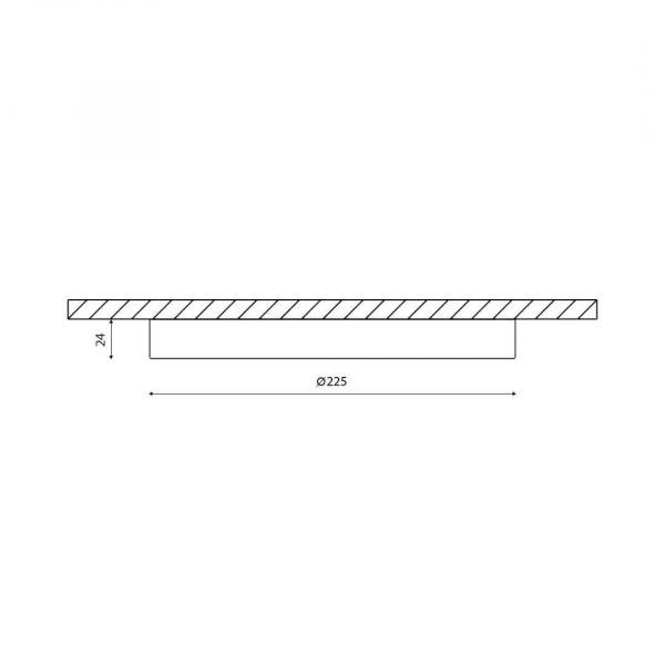 Потолочный светодиодный светильник DesignLed KH-R225-22-WW 007790