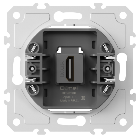 Donel Механизм HDMI 2.0a, черный, разъем Type A 180° 4K Full HD @ 60 Hz 3D, HDR, серия DB, DB20200