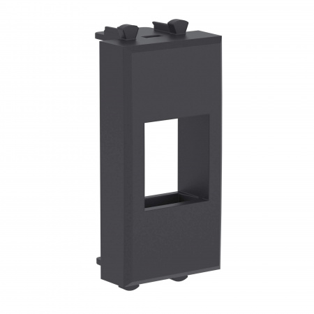 DKC Avanti Адаптер без шторки для Keystone Черный матовый", 1 модуль