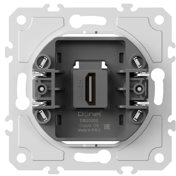 Donel Механизм HDMI 2.0a, черный, разъем Type A 180° 4K Full HD @ 60 Hz 3D, HDR, серия DB, DB20200
