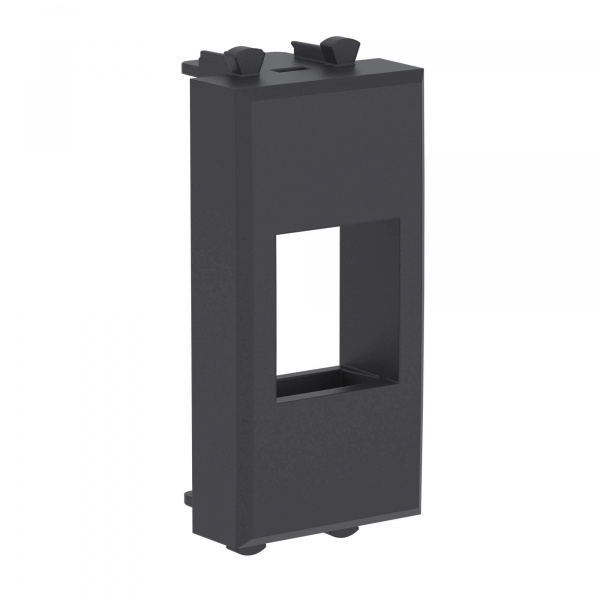 DKC Avanti Адаптер без шторки для Keystone Черный матовый", 1 модуль