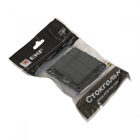 EKF PROxima Стокгольм Черный Выключатель 3-кл, 10А