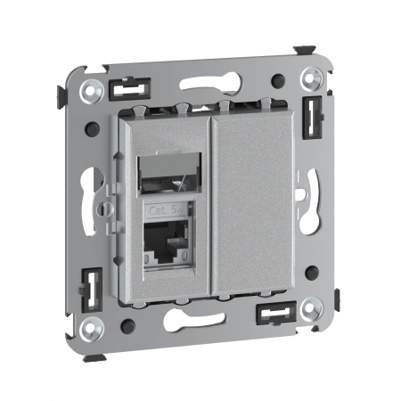 DKC Avanti Закаленная сталь Компьютерная розетка RJ-45 одинарная  категория  5e экранированная