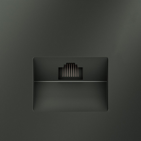 Розетка компьютерная встраиваемая VOLTUM S70 RJ45 кат.6, (титан)