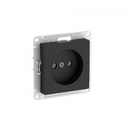 Systeme Electric AtlasDesign Карбон Розетка без заземления без шторок, 16А, мех., быстрозажим. клем.