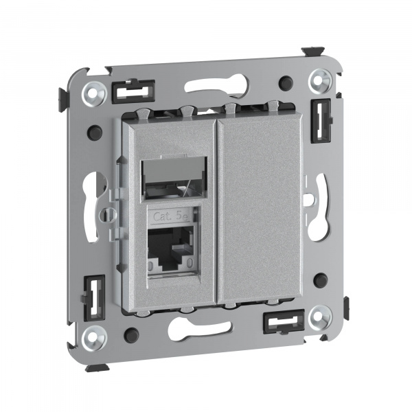 DKC Avanti Закаленная сталь Компьютерная розетка RJ-45 одинарная  категория  5e экранированная
