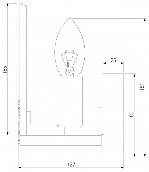 Настенный светильник 60158/1 латунь Eurosvet Marble