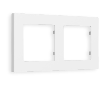 Рамка ALFA Techno (Белый матовый) 2-ая AF220122