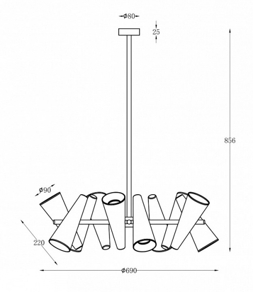 Подвесной светильник MOD095PL-10BS Maytoni Giro