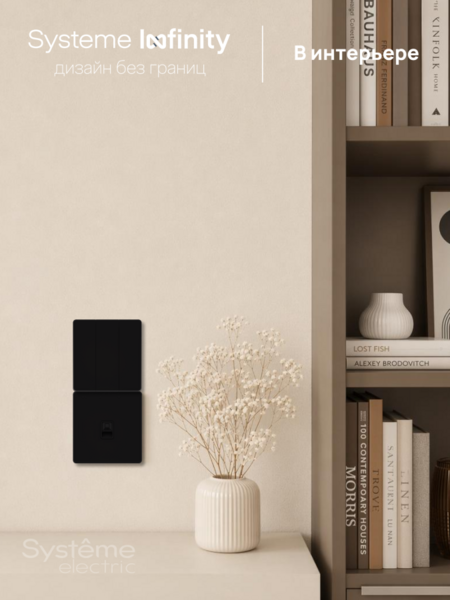 Systeme Electric Systeme Infinity Полярная ночь Розетка информационная RJ-45 кат.6