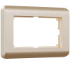 Рамка из поликарбоната для двойной розетки Stream шампань W0082111