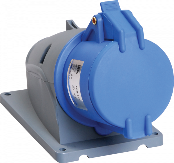 IEK Розетка стационарная ССИ-123 32А-6ч/200-250В 2Р+РЕ IP44 MAGNUM