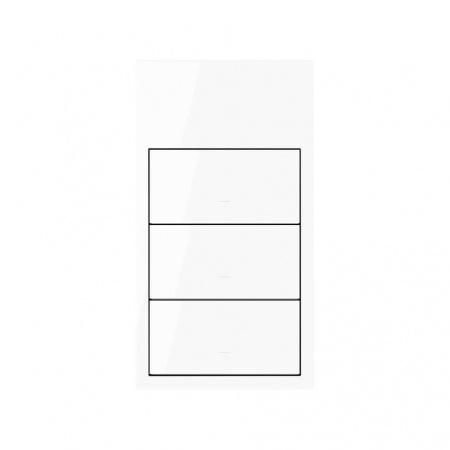 Simon 100 Белый глянец Кит 2 поста, фронт. 1 рамка вертикальная + 3 клавиши выключателей