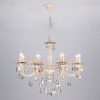 Люстра с хрусталем 3281/8 белый с золотом Eurosvet Elisha
