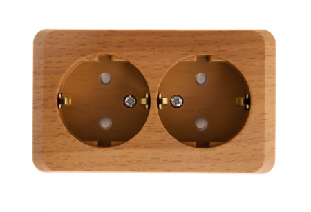 SE Этюд наруж Дача Темный бук Розетка 2-ая с/з со шторками