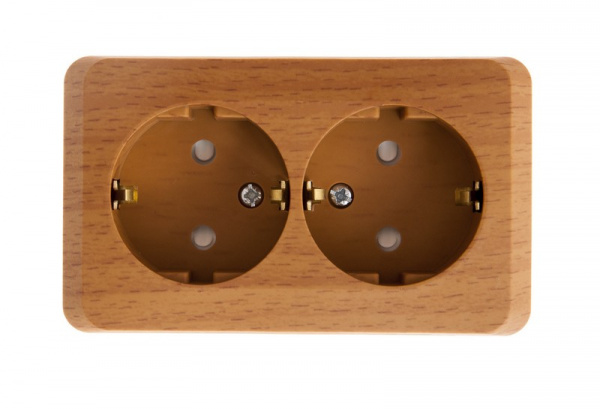 SE Этюд наруж Дача Темный бук Розетка 2-ая с/з со шторками