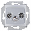 Simon 15 Алюминий Розетка R-TV-SAT одиночная, винт.зажим