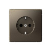 Systeme Electric ArtGallery Мокко Розетка с заземлением со шторками, 16А, механизм