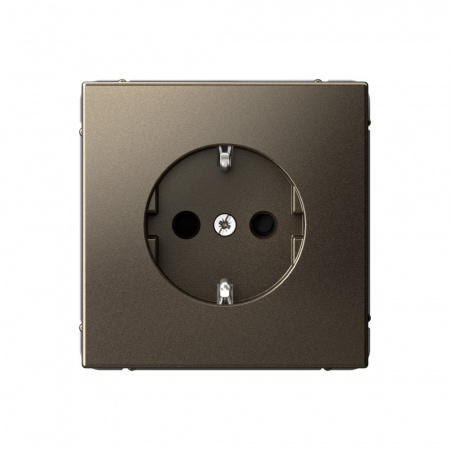 Systeme Electric ArtGallery Мокко Розетка с заземлением со шторками, 16А, механизм