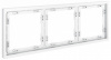 Рамка пластиковая VOLTUM S70 на 3 поста, (белый матовый)