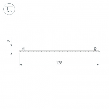 Профиль Arlight-верх TOP-LINIA140-С-2000 ANOD 016985
