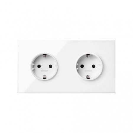 Simon 100 Кит 2 поста механизм 2 розетки Schuko + суппорт