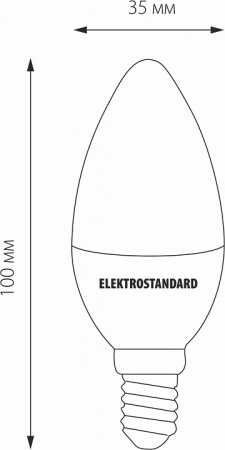 Филаментная светодиодная лампа 'Свеча' С35 7W 4200K E14 BLE1410 Elektrostandard Свеча F a049063
