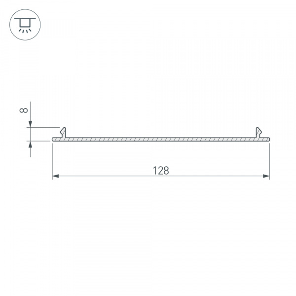 Профиль Arlight-верх TOP-LINIA140-С-2000 ANOD 016985