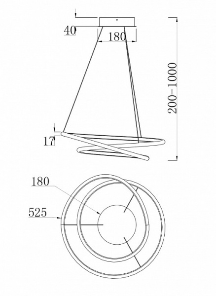 Подвесной светильник MOD100PL-L47W Maytoni Nola