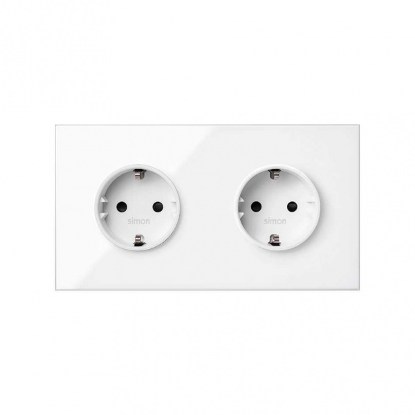 Simon 100 Кит 2 поста механизм 2 розетки Schuko + суппорт