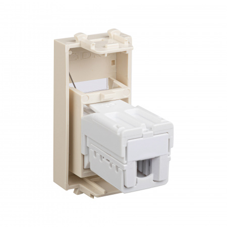 DKC Avanti Ванильная дымка телефонная розетка RJ-12 1 модуль