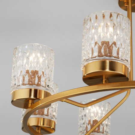 Потолочная люстра со стеклянными плафонами 60127/6 латунь Eurosvet Calle