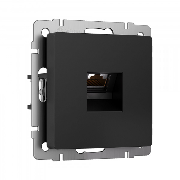 Розетка Ethernet RJ-45 cat. 6A экранированная (черный матовый) W5120108