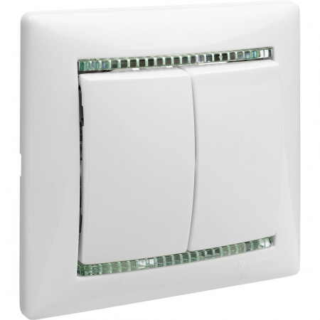 Legrand Valena Бел Выключатель 2-х клавишный