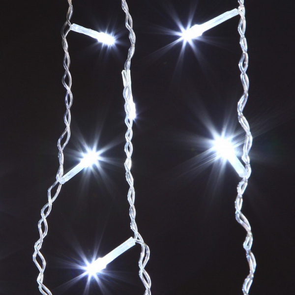 Гирлянда бахрома 1,8*0,5 м IP20 100-001 белый Eurosvet 100-001