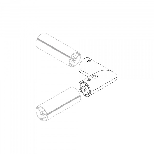 Соединитель профиля ROUND-D36-360-90 BLACK (Arlight, Металл)