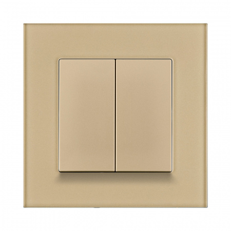 Рамка 1-постовая, стекло золотой Kollinger Asthetik AS1GD