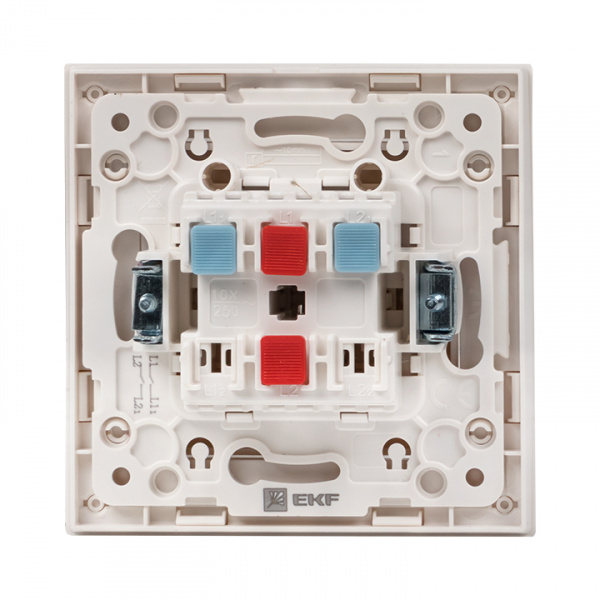 EKF PROxima Стокгольм Белый Выключатель 2-кл, 10А