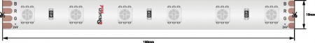 Светодиодная влагозащищенная лента DesignLed 14,4W/m 60LED/m 5050SMD разноцветный 5M 003351