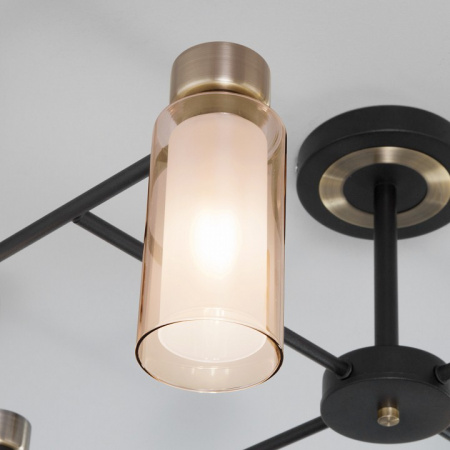 Потолочная люстра с плафонами 70115/8 черный Eurosvet Amado