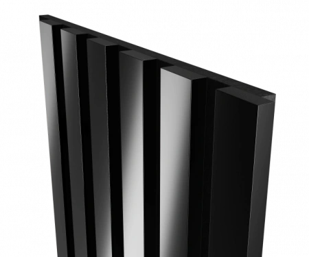 Комплект акуст.панелей, черный войлок, 600х300х19мм, рейки ЭКОПОЛИМЕР, черное зеркало/2шт