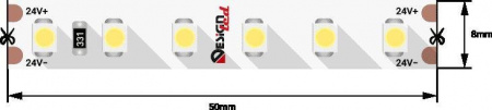 Светодиодная влагозащищенная лента DesignLed 9,6W/m 120LED/m 3528SMD холодный белый 5M 002482