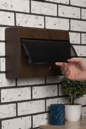 EKF PROxima Щит распределительный навесной ЩРН-П-18 темное дерево IP41