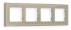 Рамка ALFA Arctic (Серо-бежевый Стекло органическое) 4-ая AF580364