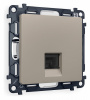 Комплект механизма телефонной розетки ALFA MA372030 Серо-бежевый матовый RJ-11(4P4C) с защитной шторкой QUANT