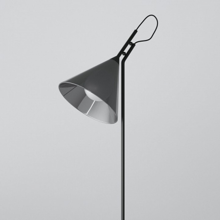 Напольный светильник со стеклянным плафоном 01187/1 черный Eurosvet Enigma