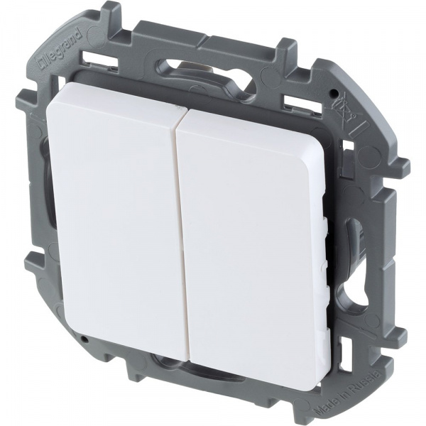 Legrand INSPIRIA Белый Выключатель двухклавишный 10 AX - 250 В