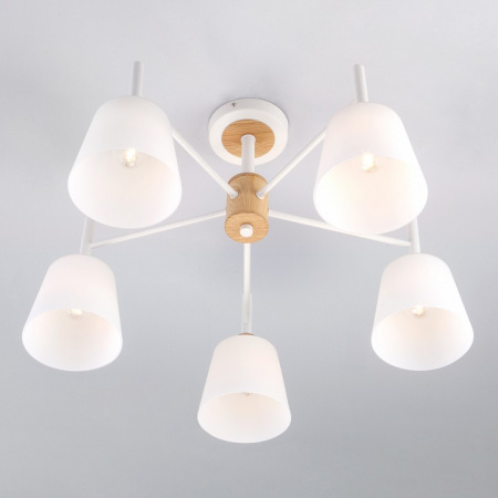 Потолочная люстра с плафонами 70085/5 белый Eurosvet Fresco