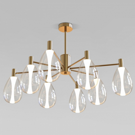 Потолочный светильник со стеклянными плафонами 60175/8 латунь Eurosvet Magma Потолочный светильник со стеклянными плафонами 60175/8 латунь Eurosvet Magma