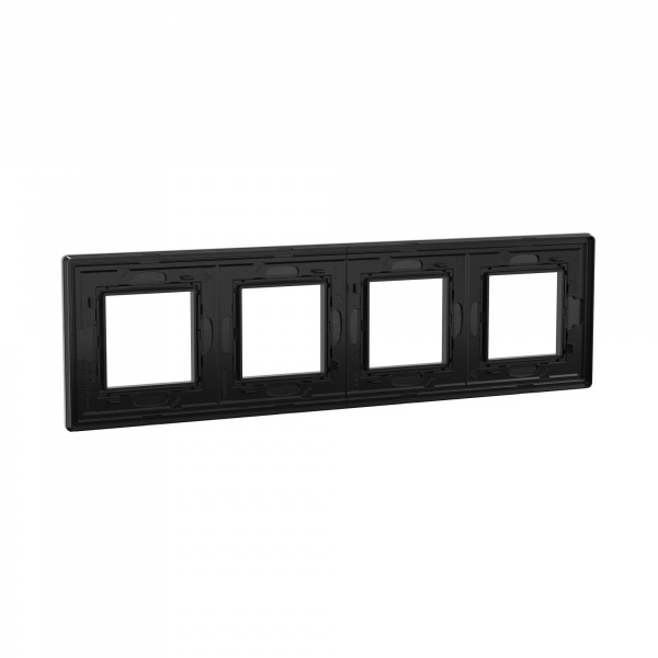 DKC Avanti Черный Алюминий Рамка 8 модулей